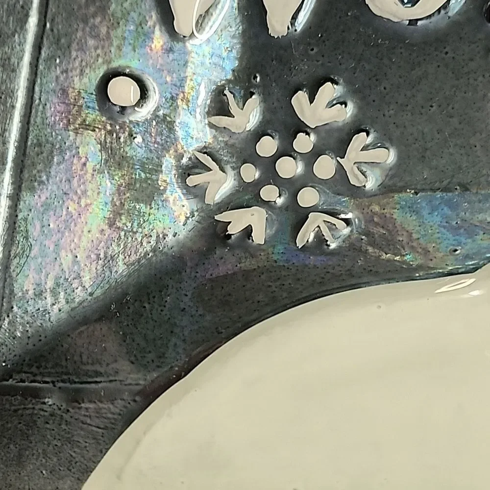 Joy to the World Snowman Holiday Plate